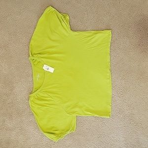 NWT Green Cropped Balloon Sleeve Shirt Aerie Small